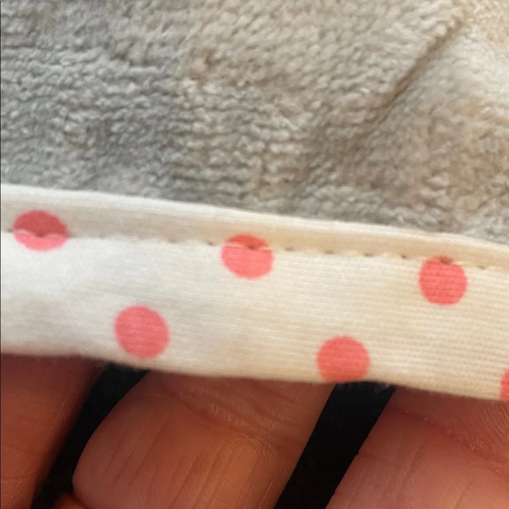 Gray Hooded elephant Kids Bath Towel with Pink Accents nwt